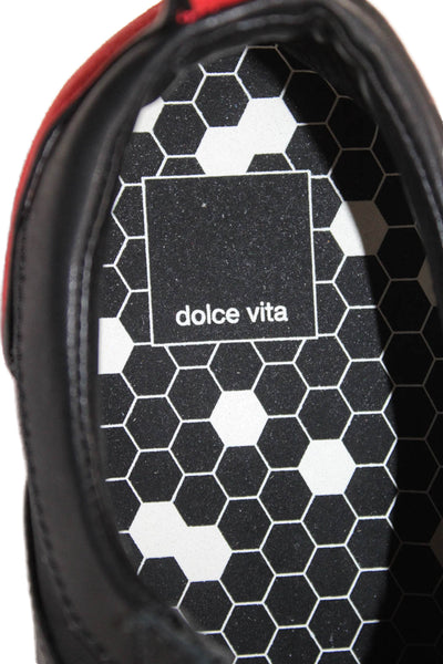 Dolce Vita Womens Lace-Up Platform Fashion Sneakers Black Size 7.5