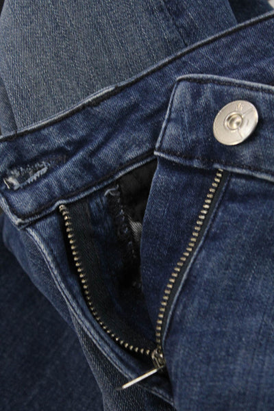 3x1 NYC Women Cropped Blue Mid Rise Jeans Button Fly Size 25