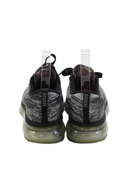 Nike Womens Fly Knit Max Sneakers Black White Size 6