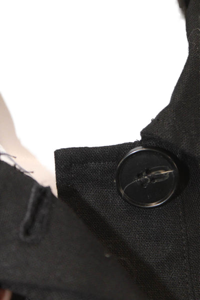 Zara Women Black Viscose Collared Long Sleeve Jacket Button Size M