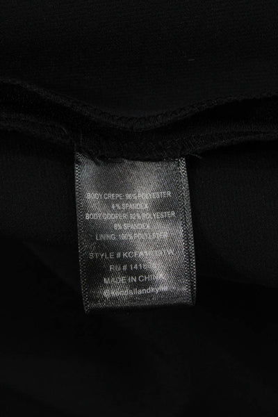 Kendall + Kylie Women Black Camisole Spaghetti Strap Zip Polyester Size XS