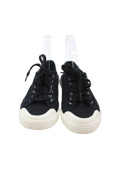 Tretorn Womens Lace-Up Low-Top Casual Sneakers Black Size 7