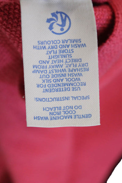 Boden Women Pink Wool V-Neck Pullover Sweater Long Sleeve Size M
