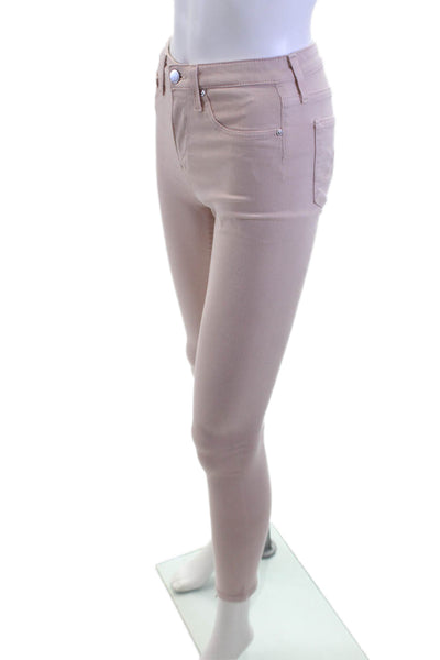 Adriano Goldschmied Womens Ankle Skinny Jeans Pink Button Size 25