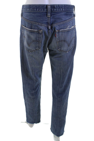 Levis Mens Cropped Straight Jeans Blue Size 25