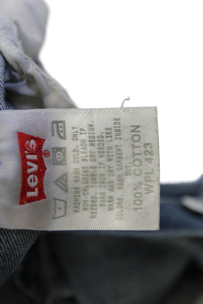 Levis Mens Cropped Straight Jeans Blue Size 25