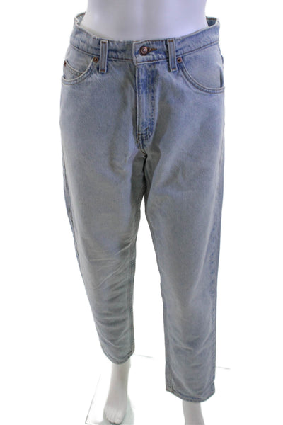 Levis Mens Tapered Jeans Light Blue Mid Rise Button Size 26