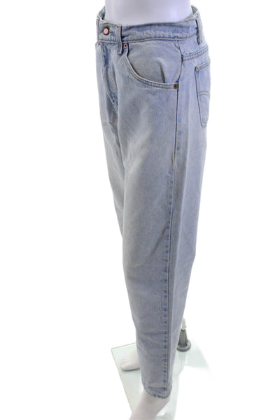 Levis Mens Tapered Jeans Light Blue Mid Rise Button Size 26
