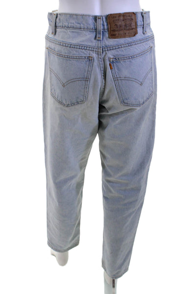 Levis Mens Tapered Jeans Light Blue Mid Rise Button Size 26