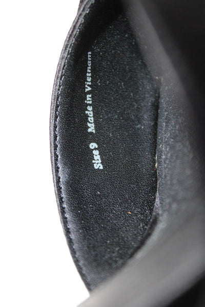 Dolce Vita Womens Stiletto Faux Pearl Satin Ankle Strap Pumps Black Size 9