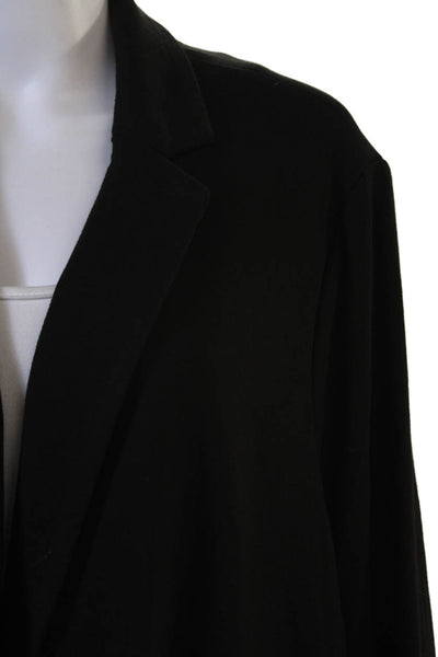 Tahari Women Classic Black Collared Button Blazer 94% Rayon 6% Spandex Size 2X