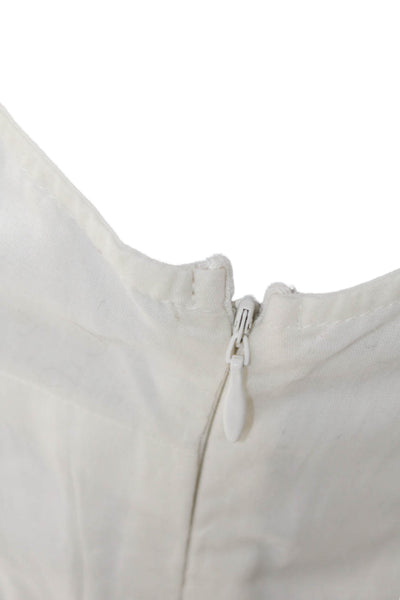 Free People Womens Tank Dress White 100% Cotton Boho Sleeveless Size S