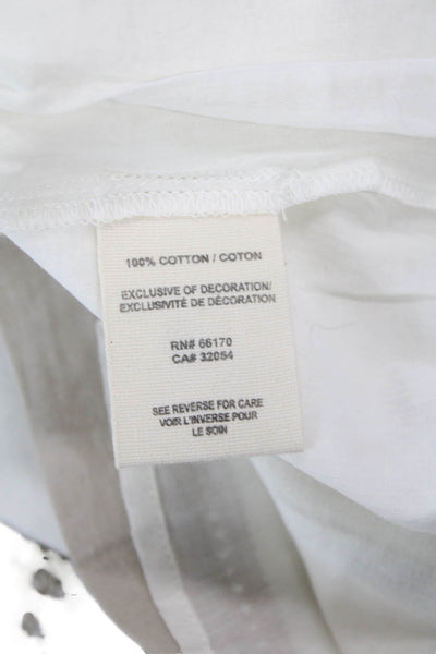 Free People Womens Tank Dress White 100% Cotton Boho Sleeveless Size S