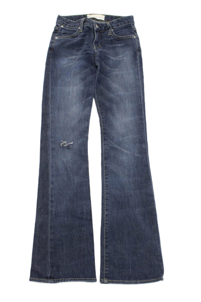 Paper Denim + Cloth Womens Dark Blue Bootcut Flared Jeans Size 23
