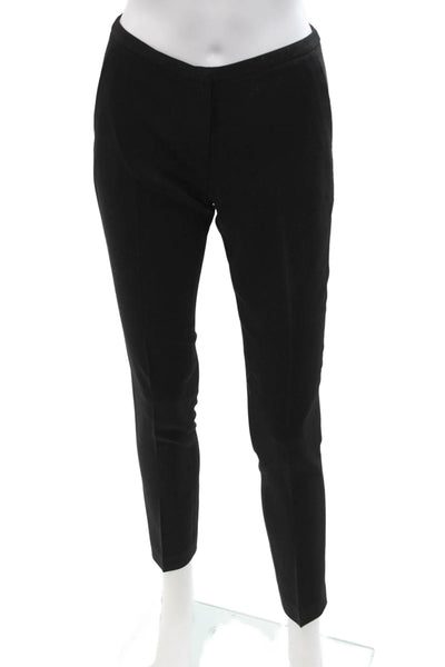 Tahari Women Ankle Dress Pants Black Button Inseam 28 Size 0