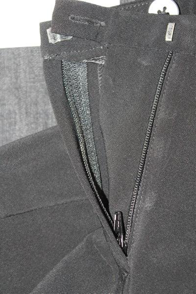 Tahari Women Ankle Dress Pants Black Button Inseam 28 Size 0