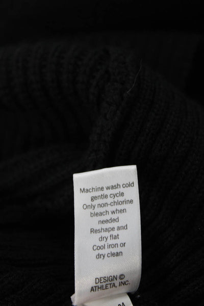 Athleta Unisex Black Turtleneck Pullover Sweater Size S