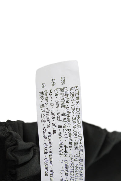Zara Women Cropped Black Sleeveless Square Neck Tank Button Size S
