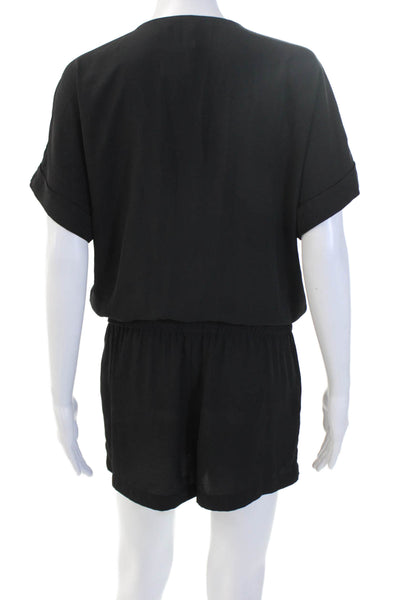 BCBG Max Azria Women Jumpsuit Black V-Neck Sleeveless Polyester Size S