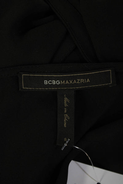 BCBG Max Azria Women Jumpsuit Black V-Neck Sleeveless Polyester Size S