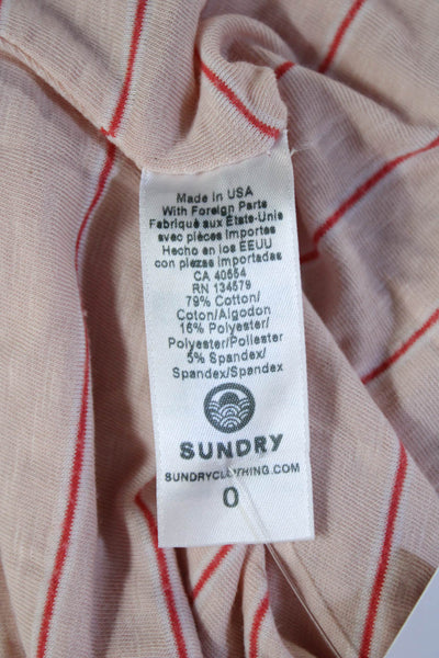Sundry Womens Tank Dress Pink Knee Length Sleeveless Size 0
