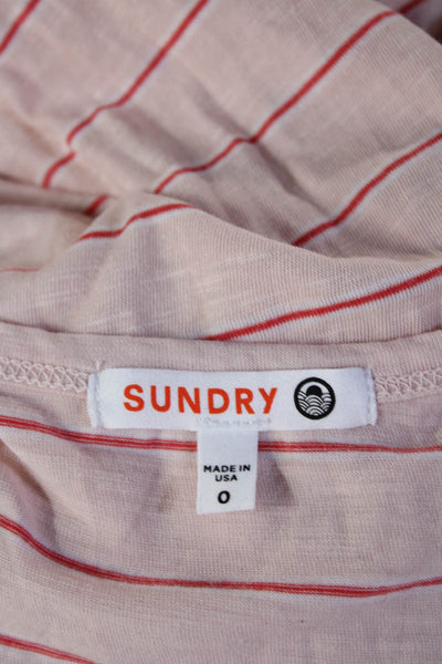 Sundry Womens Tank Dress Pink Knee Length Sleeveless Size 0
