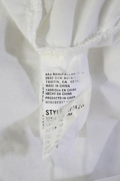 Splendid White Long Sleeve Shirt Dress Sz M