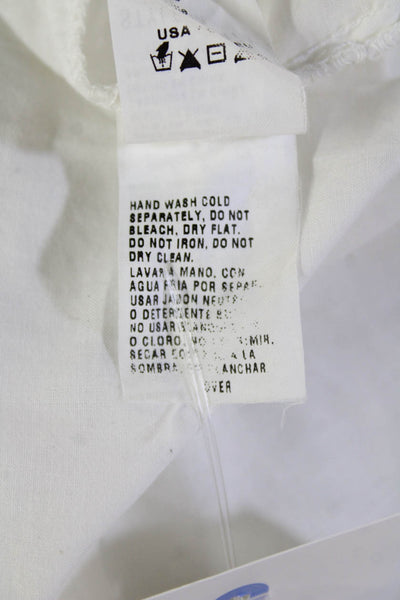 Splendid White Long Sleeve Shirt Dress Sz M