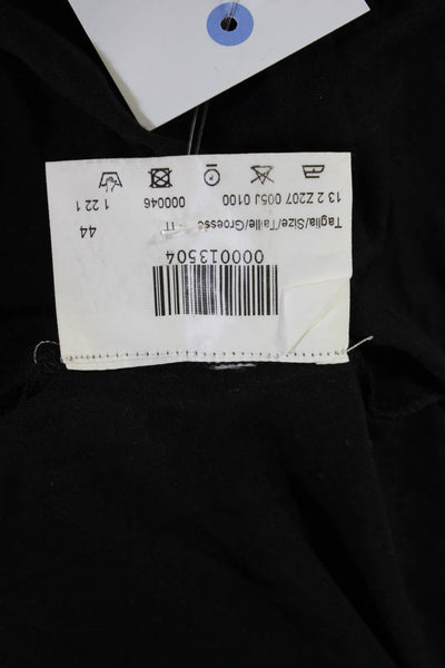 Piazza Sempione Womens Basic Tunic Top Black Modal Short Sleeve Size S