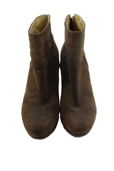 Rag & Bone Womens Leather Zip Up Newbury Ankle Boots Brown Size 9.5