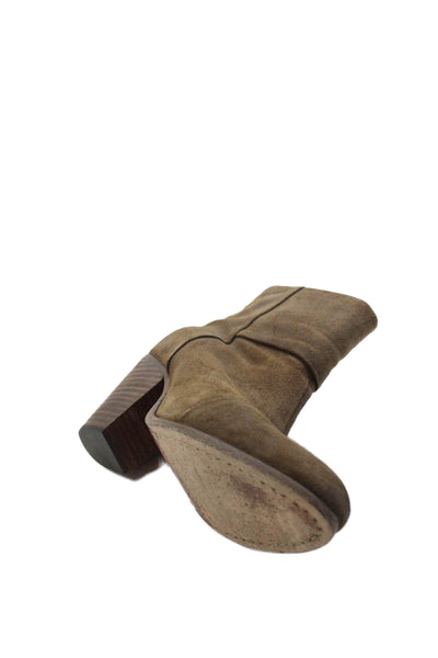 Rag & Bone Womens Leather Zip Up Newbury Ankle Boots Brown Size 9.5