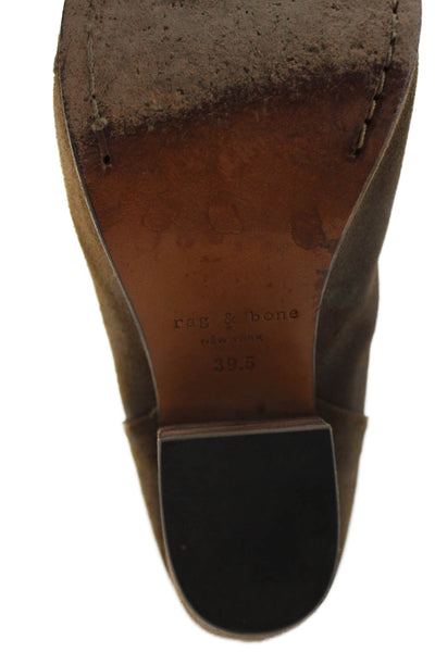 Rag & Bone Womens Leather Zip Up Newbury Ankle Boots Brown Size 9.5