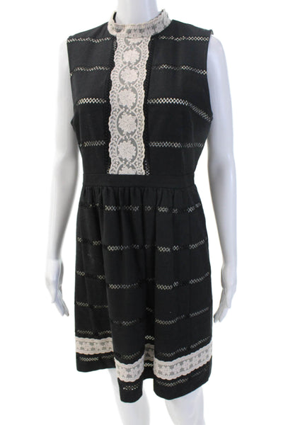 Plenty by Tracy Reese Womens Fit & Flare Dress Black Sleeveless Size 10