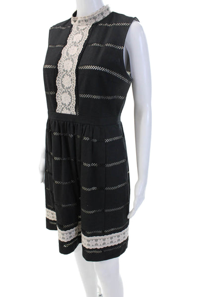 Plenty by Tracy Reese Womens Fit & Flare Dress Black Sleeveless Size 10
