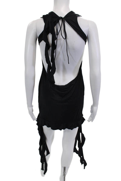 Lioness Women Tank Dress Black Gothic Mini Sleeveless Size XL