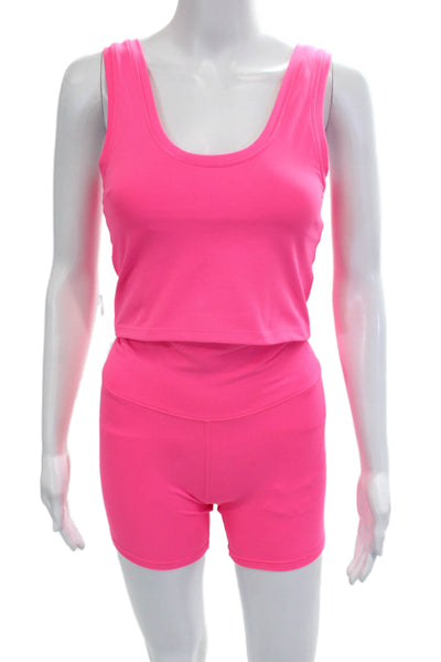 Terez Unisex Pink Biker Shorts Size S