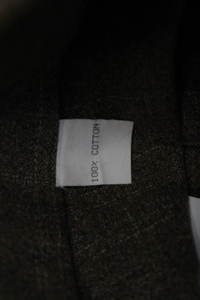 Ermenegildo Zegna Mens Cotton Collared Long Sleeve Button Down Brown Size 1X