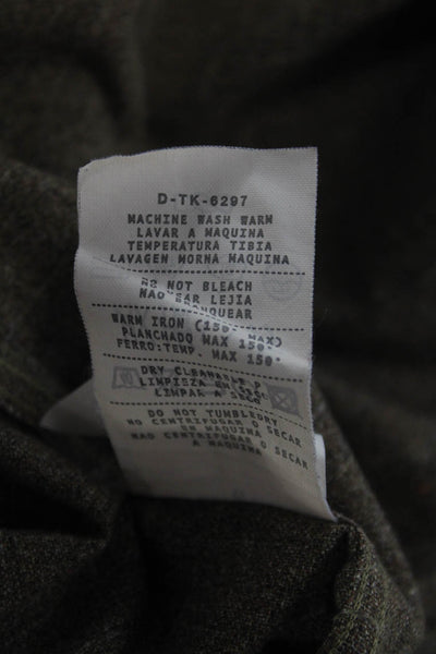 Ermenegildo Zegna Mens Cotton Collared Long Sleeve Button Down Brown Size 1X