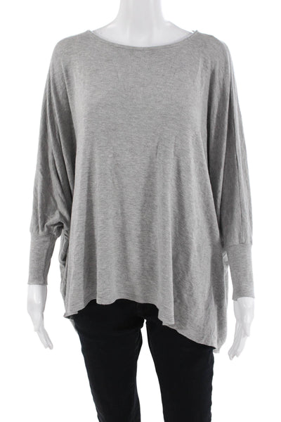 Alice + Olivia Gray Long Sleeve Tunic Top Sz M
