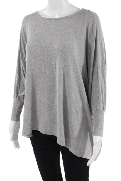 Alice + Olivia Gray Long Sleeve Tunic Top Sz M