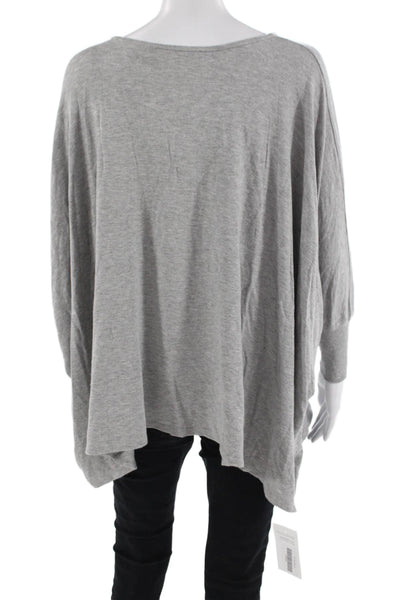Alice + Olivia Gray Long Sleeve Tunic Top Sz M