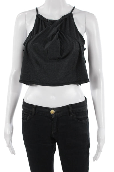 Lululemon Women Cropped Camisole Dark Gray Size 6