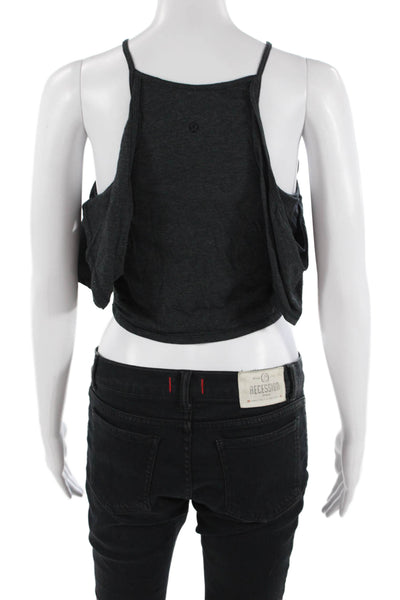 Lululemon Women Cropped Camisole Dark Gray Size 6