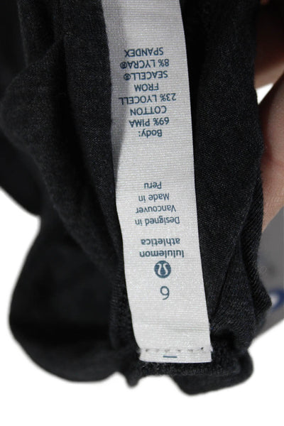 Lululemon Women Cropped Camisole Dark Gray Size 6