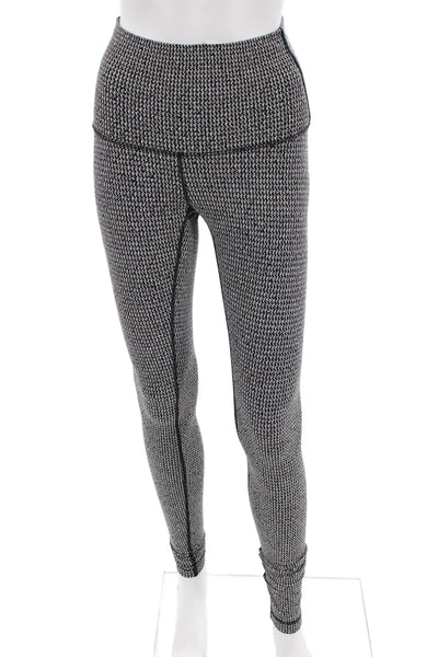 Lululemon Womens Ankle Jeggings Black Herringbone Nylon Size 4