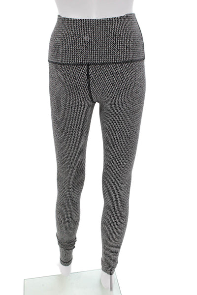 Lululemon Womens Ankle Jeggings Black Herringbone Nylon Size 4