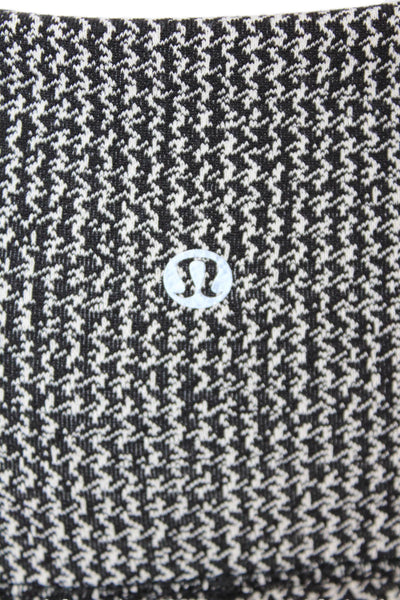 Lululemon Womens Ankle Jeggings Black Herringbone Nylon Size 4