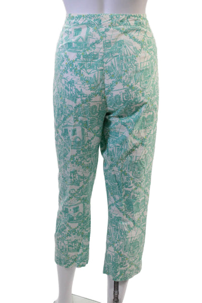 Lilly Pulitzer Womens Green Capri Cropped Pants Size 6