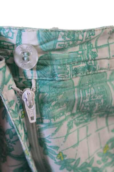 Lilly Pulitzer Womens Green Capri Cropped Pants Size 6
