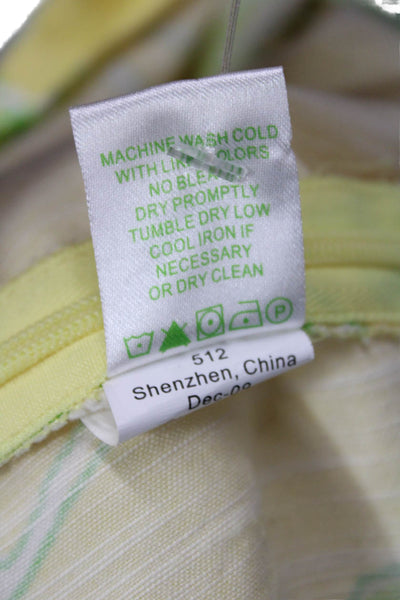 Lilly Pulitzer Womens Cropped Capri Pants Green Animal Print Button Size 8